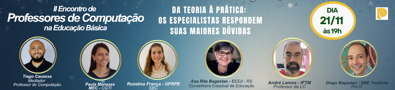 Arte de divulgaÃ§Ã£o do II Encontro de Professores de ComputaÃ§Ã£o na EducaÃ§Ã£o BÃ¡sica