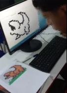 Figura 2 - Alunos criando personagens de forma plugada